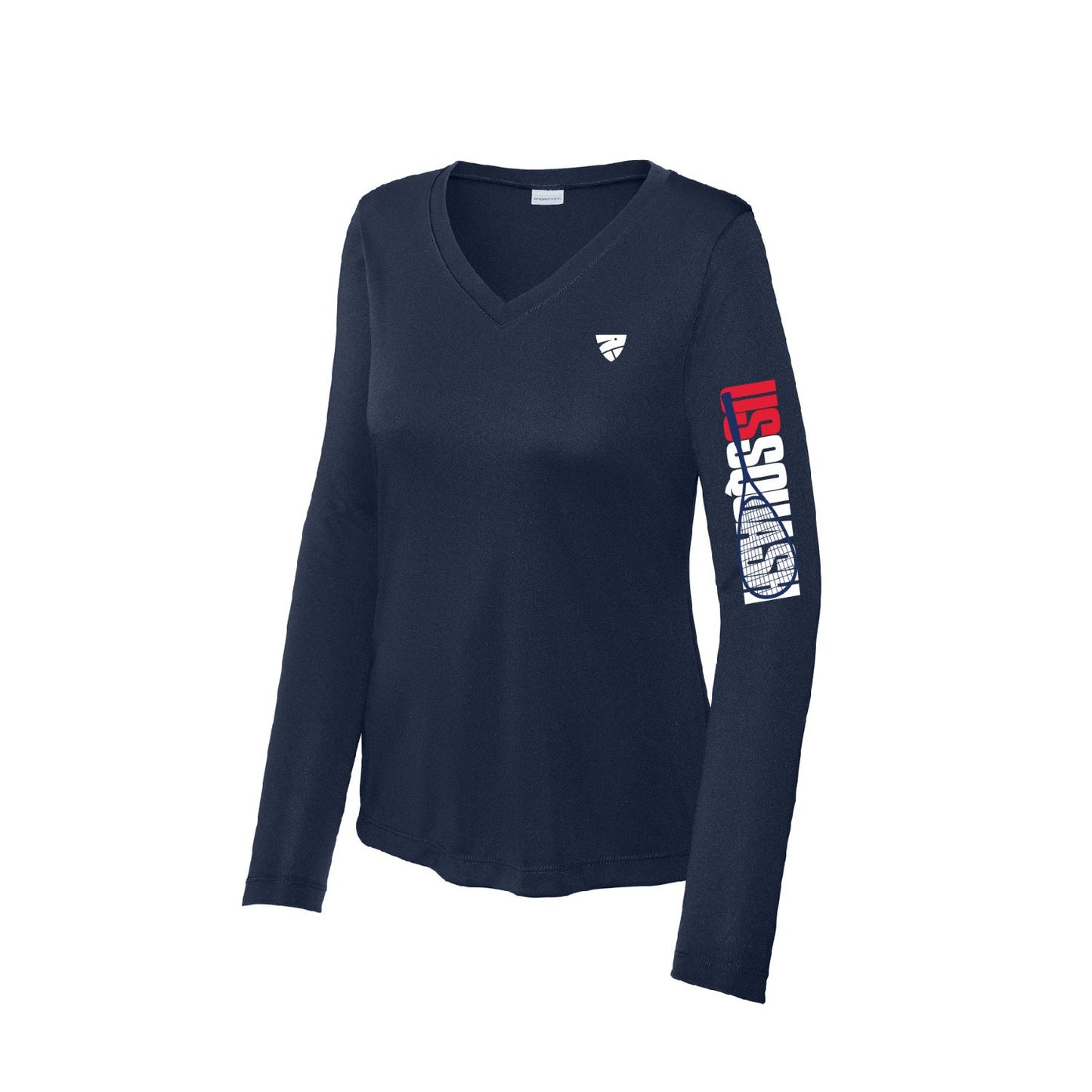 Squash Racquet Sport-Tek Women's Long Sleeve V-neck