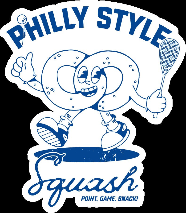 US Squash Philly Style Pretzel Sticker